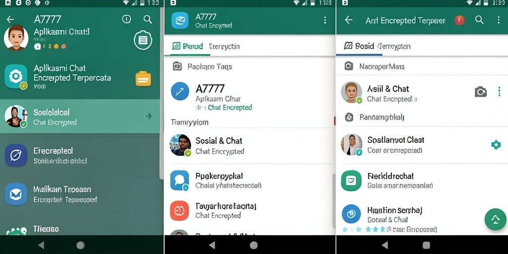 Tampilan antarmuka A7777 yang bersih dan fungsional untuk Chat Encrypted.