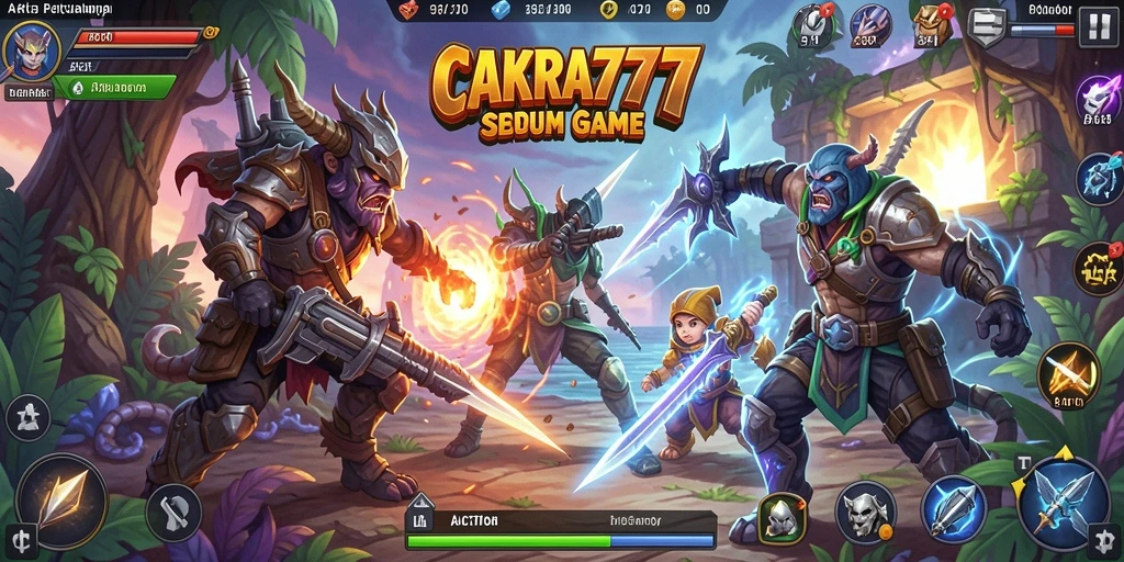 Tampilan antarmuka menarik dari game Action CAKRA777.