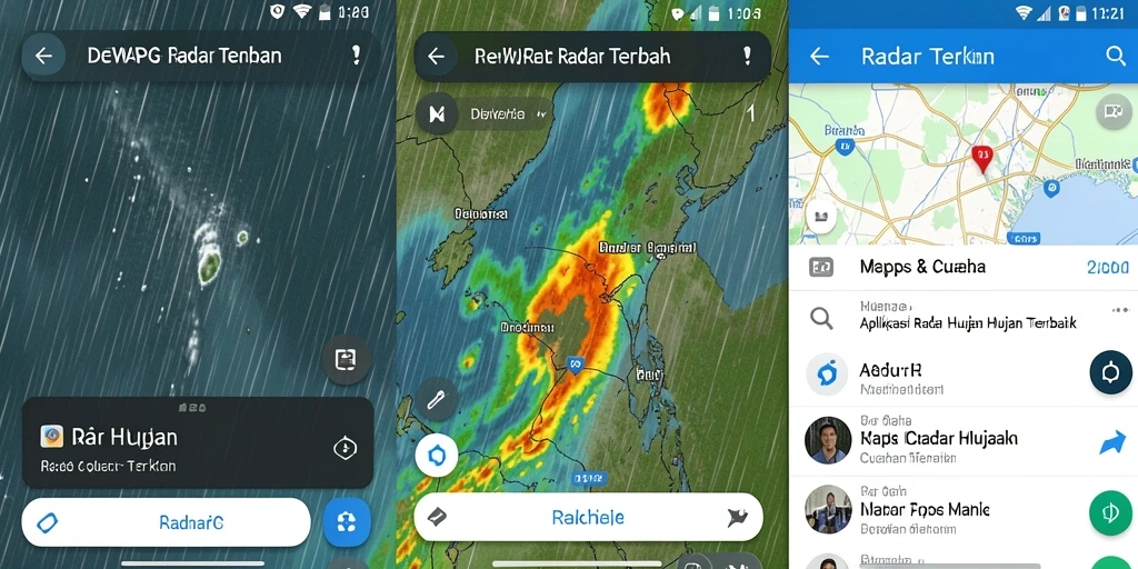 Tampilan antarmuka aplikasi DEWAPG untuk Radar Hujan.
