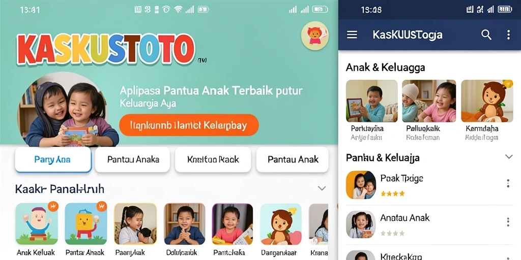 Antarmuka KASKUSTOTO yang ramah pengguna untuk memantau anak.