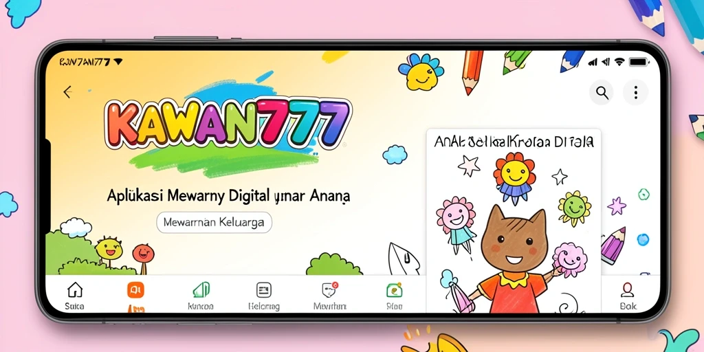 Tampilan antarmuka KAWAN777 yang menarik untuk Mewarnai Digital.