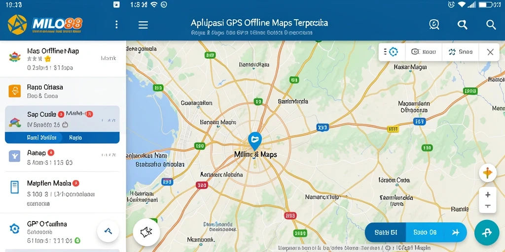 Tampilan antarmuka <strong>MILO88</strong> yang ramah pengguna dan fungsional untuk GPS Offline Maps.