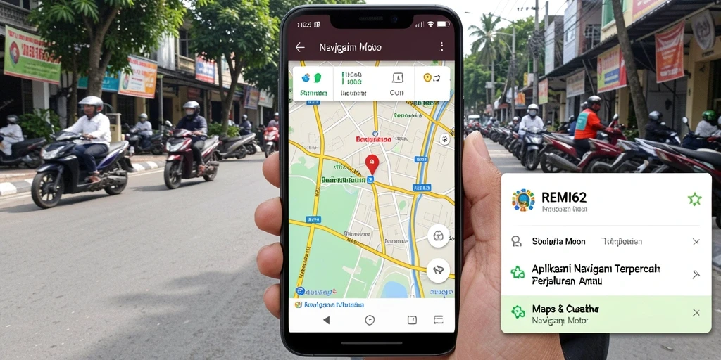 Antarmuka REMI62 yang sederhana dan informatif untuk Navigasi Motor.
