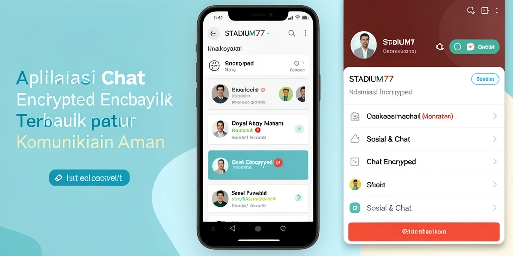 Antarmuka pengguna STADIUM77 untuk chat yang aman dan nyaman.