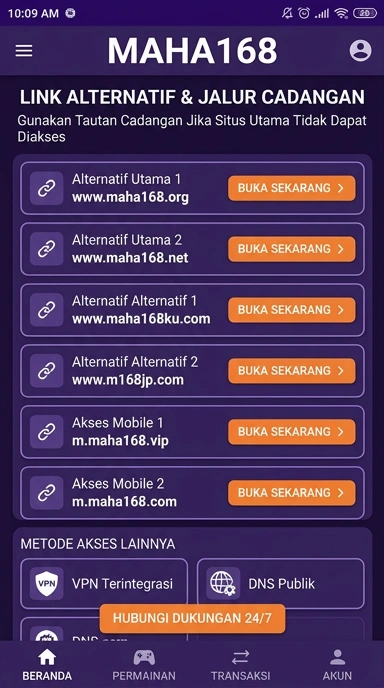 Link Alternatif maha168 untuk Pengguna Android Indonesia