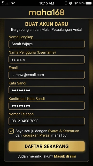 Cara Mudah Buat Akun Baru maha168